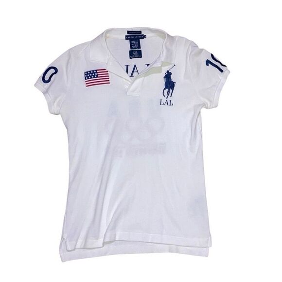 Ralph Lauren Size Medium 2010Vancouver Olympic Games Embroidered Short Sleeve - Picture 1 of 5